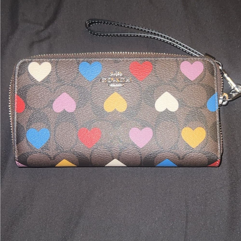 Coach Multicolor Heart Pattern Wallet - image 2
